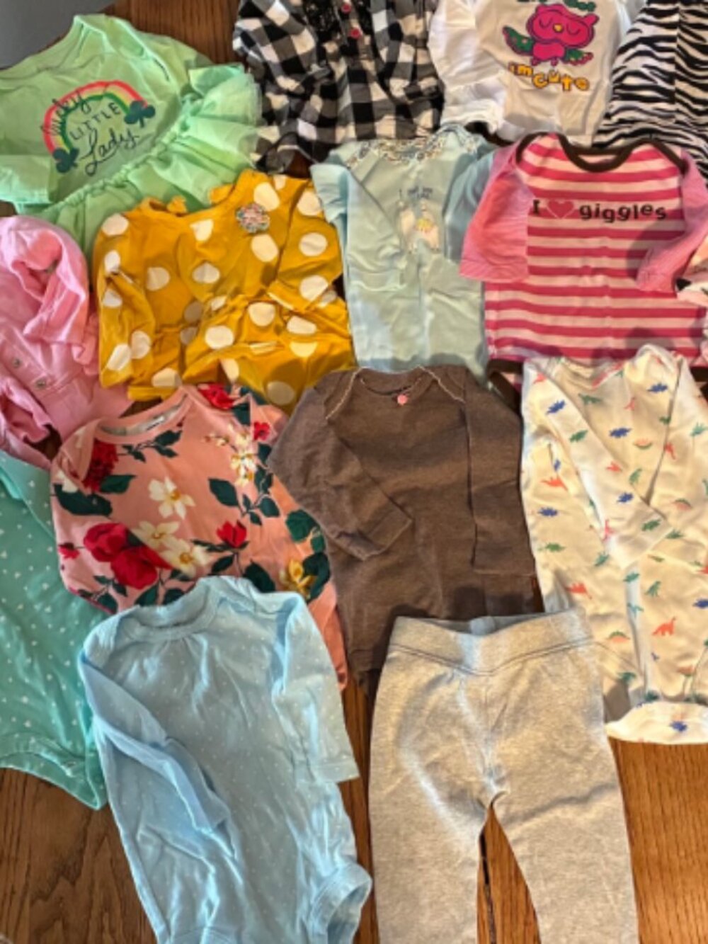 16 item bundle (3-6 month) girls long sleeves & 1 (3-9) month leggings, like NEW